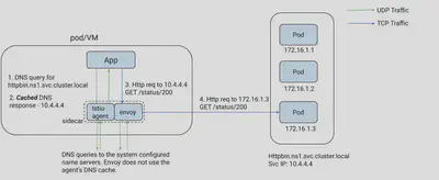 Istio sidecar 代理中的智能 DNS 代理